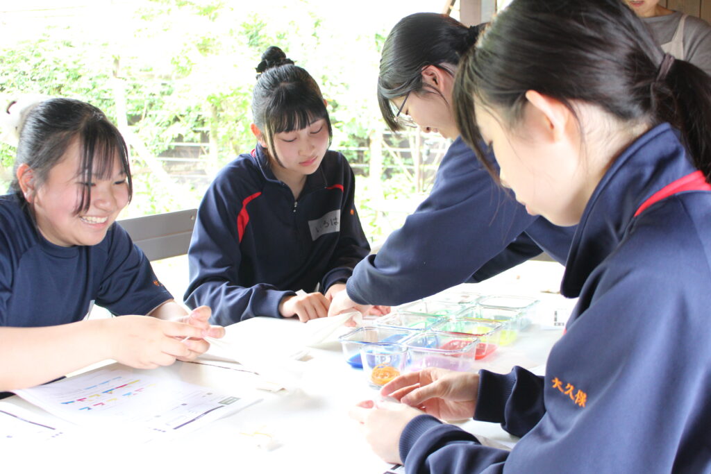 石州和紙を染めてうちわをつくろう